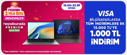 15.000 TL'ye 1000 TL İndirim