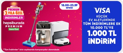 Küçük Ev Aletlerinde 10.000 TL'ye 1.000 TL İndirim
