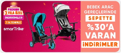 Smartrike Bebek Araç Gereçlerinde Sepette %30'a Varan İndirim
