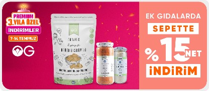 OG Natural Markalı Ek Gıdalarda Sepette Net %15 İndirim