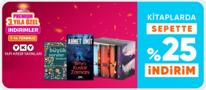 Kitaplarda  sepette %25 indirim