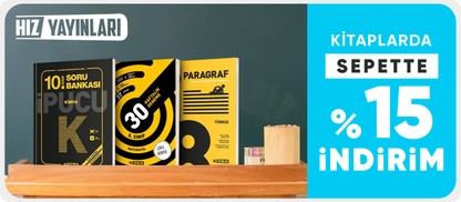 Kitaplarda  sepette %15 indirim