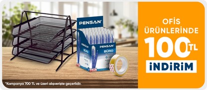 Ofis İhtiyaçlarına Özel 700 TL üzerine 100 TL İndirim