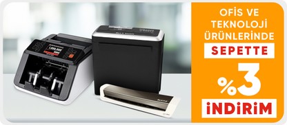 Ofis ve Teknoloji ürünlerinde sepette %3 İndirim!