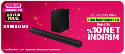 Samsung Soundbarlarda %10 Sepet İndirimi