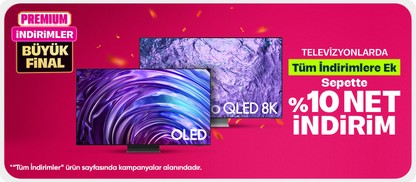 Televizyonlarda %10 Sepet İndirimi