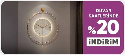 Duvar Saatlerinde %20 İndirim