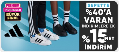 adidas Sepette %40'a varan indirime ek %15 net indirim