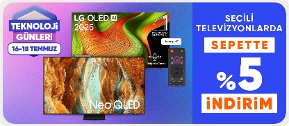 Seçili Televizyonlarda Sepette %5 İndirim!