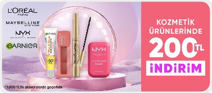 Kozmetik ürünlerinde  200 TL indirim