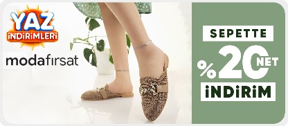Moda Fırsat ürünlerinde sepette %20 net indirim