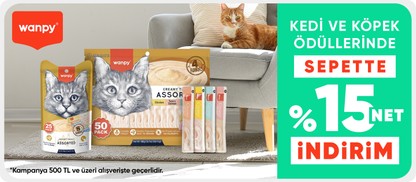 Kedi ve köpek ödüllerinde  sepette %15 net indirim