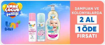 Unibaby Şampuan & Kolonyalarda 2 Al 1 Öde
