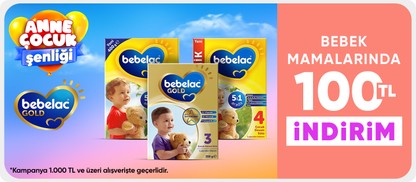 Bebelac Bebek Mamalarında 1000TL üzerine 100TL İndirim