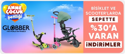 Globber Bisiklet ve Scooterlarda Sepette %30'a varan İndirim!