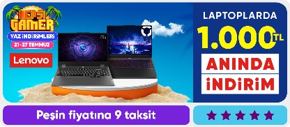 Lenovo Laptoplarda 1.000 TL Kupon
