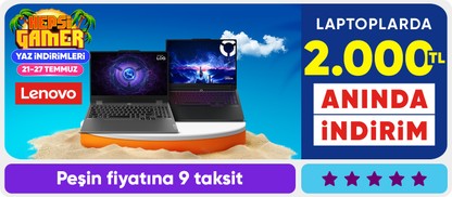 Lenovo Laptoplarda 1.000 TL Kupon