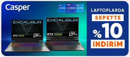 Casper Laptoplarda Sepette %10 İndirim
