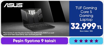 TUF Gaming Core 5 Gaming Laptop  32.999 TL