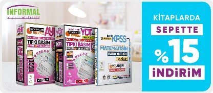 Kitaplarda  sepette %15 indirim