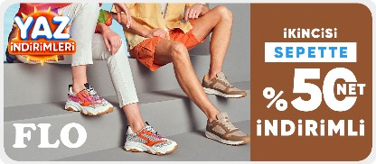 FLO 2. Ürüne Sepette %50 Net İndirim