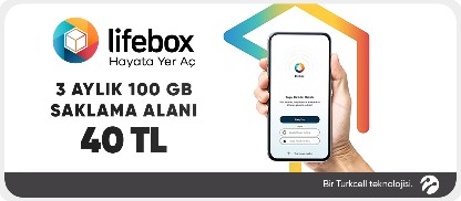 Lifebox 3 Aylık 100 GB Saklama Alanı 40 TL