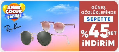 Rayban&Versace gözlüklerde Sepette %45 net indirim