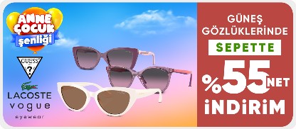 Vogue&Lacoste&Guess gözlüklerde Sepette %55 net indirim