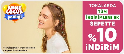 Tokalarda Sepette %10 indirim