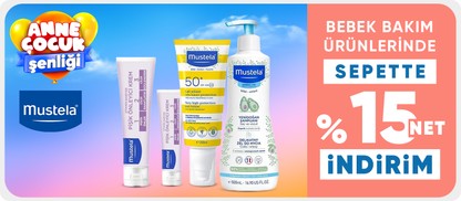 Mustela Bebek Bakım Ürünlerinde Sepette Net %15 İndirim