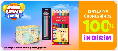 Kırtasiye Ürünlerinde 600 TL'ye 100 TL İndirim