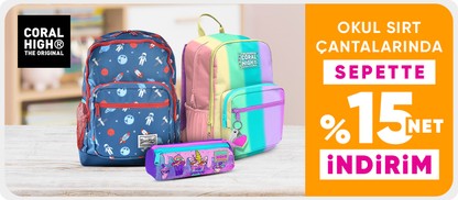 Coral High Okul Sırt Çantalarında Sepette Net %15 İndirim