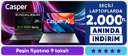 Seçili laptoplarda  2.000 TL anında indirim