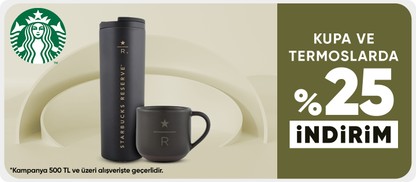  Starbucks Ürünlerinde 500 TL ve üzerine %25 İndirim