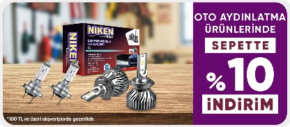 Oto Aydınlatma Ürünlerinde 100 TL Üzeri Sepette %10