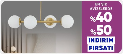 En Şık Avizelerde %40-%50 İndirirm Fırsatı