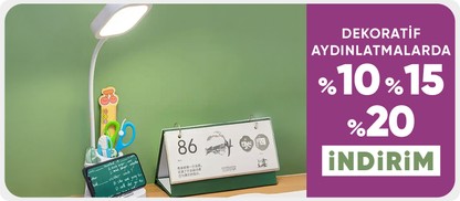 Abajur, Lambader ve Dekoratif Aydınlatmalarda %10-%15-%20 İndirim