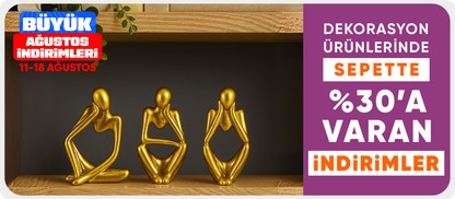 Dekorasyon ürünlerinde Sepette %30'a varan indirim