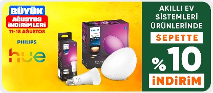 Philips Hue Akıllı Ev Sistemleri Ürünlerinde Sepette %10 İndirim