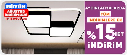 Aydınlatma Ürünlerinde Tüm İndirimlere Ek %15 Net İndirim