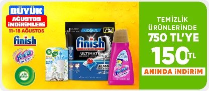 Temizlik ürünlerinde 750 TL' ye 150 TL anında indirim