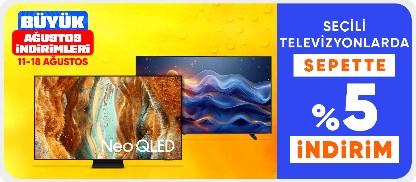 Seçili Televizyonlarda Sepette %5 İndirim!