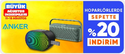 Anker Hoparlörlerde Sepette %20 İndirim