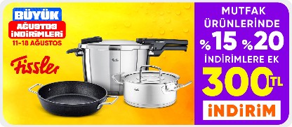 Fissler ürünlerinde Sepette %15-20 indirim ek 300 TL Kupon