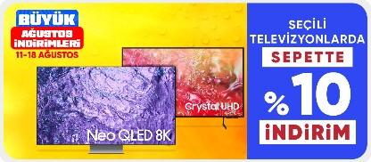 Seçili Televizyonlarda Sepette %10 İndirim!