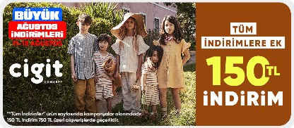 CİGİT CONCEPT İndirimlere ek 750 TL'ye 150 TL İndirim