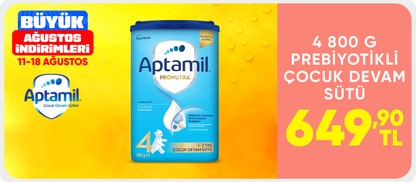 Aptamil 4 Prebiyotikli Çocuk Devam Sütü 800 Gr 649,90 TL