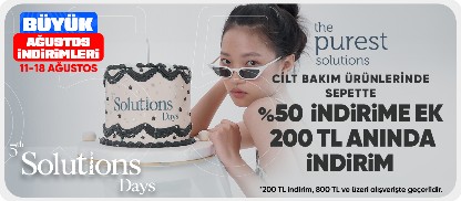 Cilt bakım ürünlerinde  sepette %50 indirim