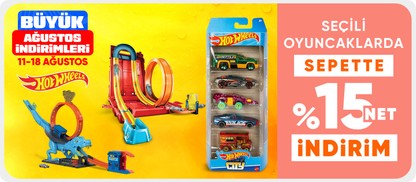 Seçili Hot Wheels Markalı Oyuncaklarda Sepette Net %15 İndirim
