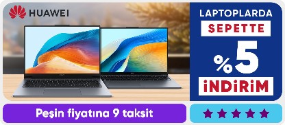Huawei Laptoplarda Sepette %5 Net İndirim